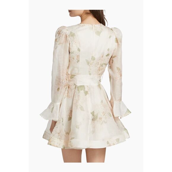 Zimmermann Balance Floral Linen-Silk Minidress AU 4 / US size 12 - Picture 4 of 16